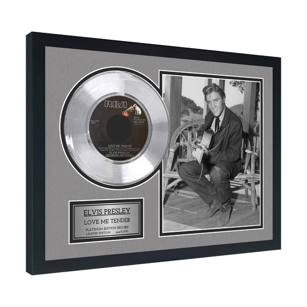 Graceland Love Me Tender Platinum 45 Framed Record