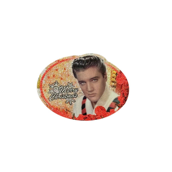 graceland Merry Christmas Elvis Glitter Magnet