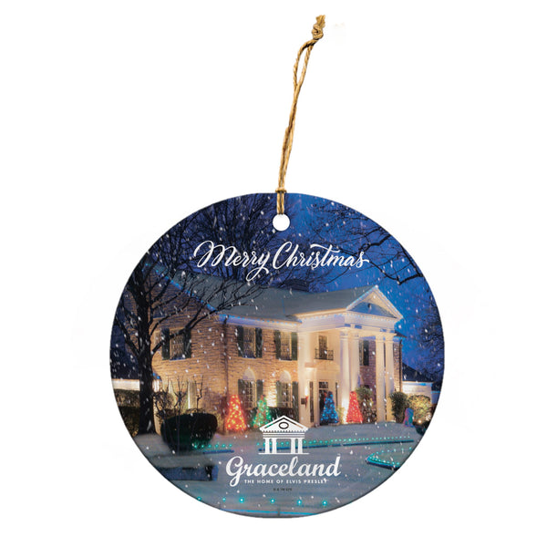 graceland Merry Christmas Graceland Round Ornament