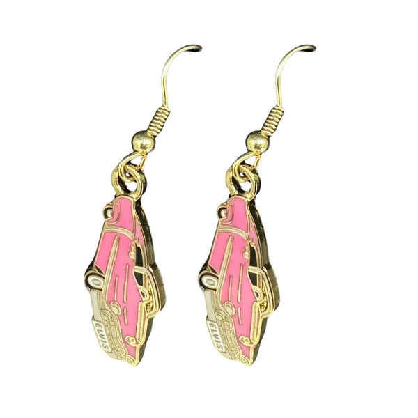 graceland Pink Classic Car Earrings