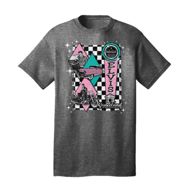 graceland Presley Motors Diamond Checkered T-Shirt