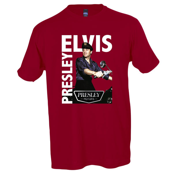 graceland Presley Motors Elvis On Bike T-Shirt