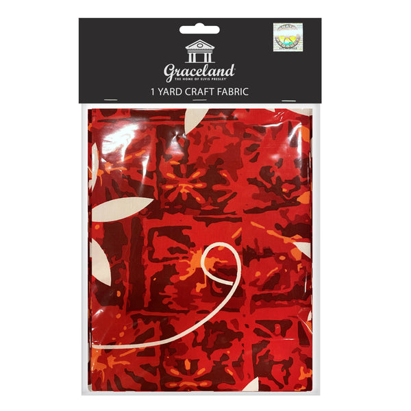 graceland Red Hawaiian Print Craft Fabric