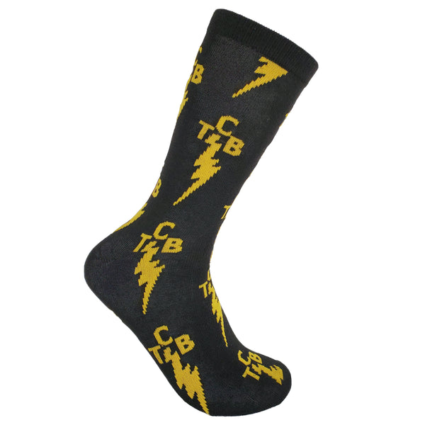 Graceland Repeat TCB Black And Gold Sock