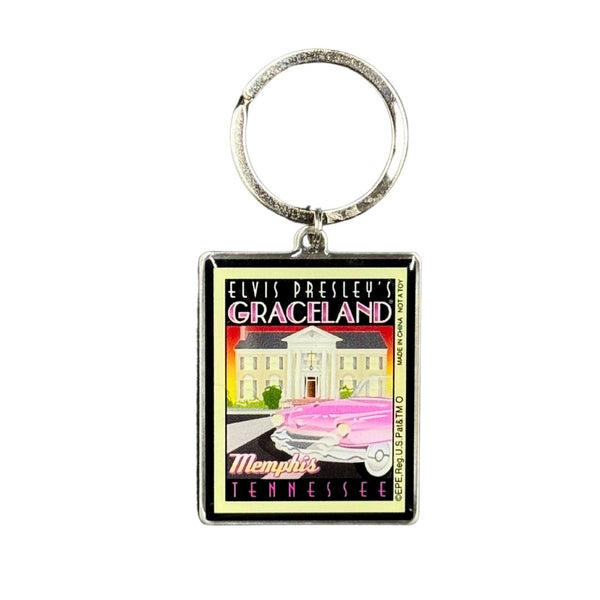 Graceland Graceland Retro Pink Classic Car Key Ring