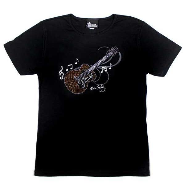 graceland Rhinestone Elvis Guitar Women's T-Shirt