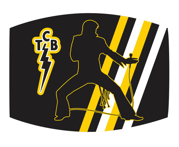 Graceland TCB Elvis Silhouette Stripe Face Mask