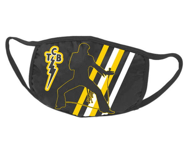 Graceland TCB Elvis Silhouette Stripe Face Mask
