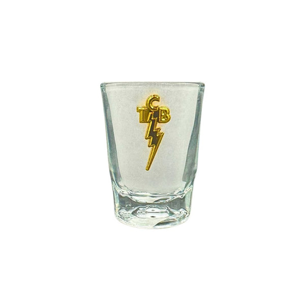 graceland TCB Gold Emblem Shot Glass