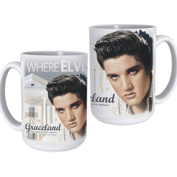 Graceland Where Elvis Lives Coffee Mug