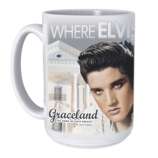 graceland Where Elvis Lives Coffee Mug
