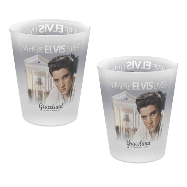 Graceland Where Elvis Lives Frosted Shot Glass
