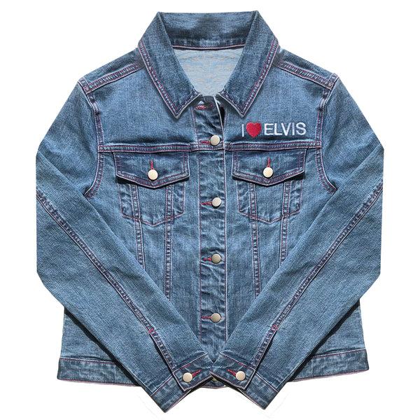 Graceland I Heart Elvis Profile Women's Denim Jacket