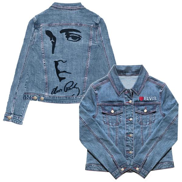 graceland I Heart Elvis Profile Women's Denim Jacket