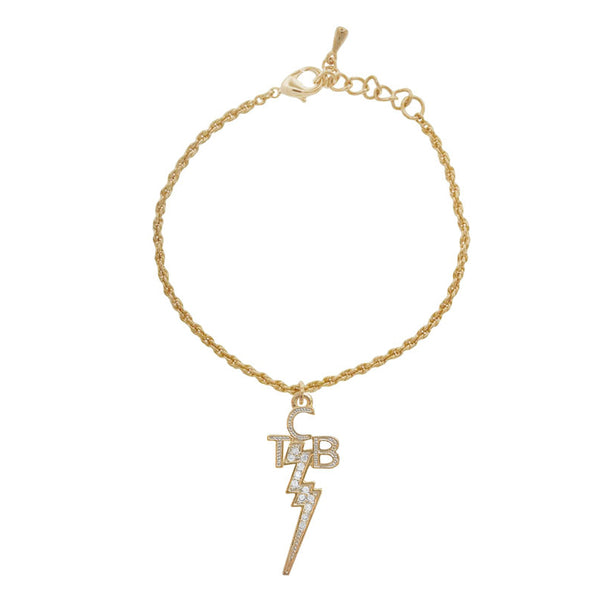 graceland Lowell Hays Gold Plated Reduced Size Crystal TCB Bracelet