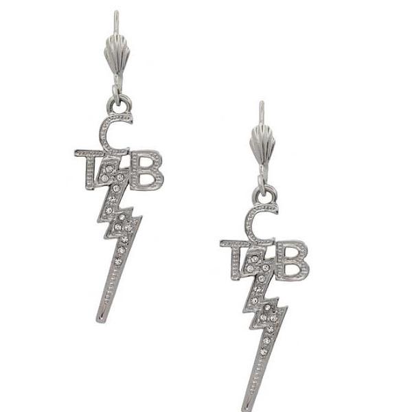 graceland Lowell Hays Sterling Silver Plated Crystal TCB Earrings