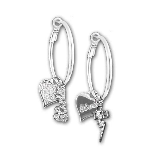 graceland Lowell Hays Sterling Silver Plated Hoop Earrings with Interchangeable Charms