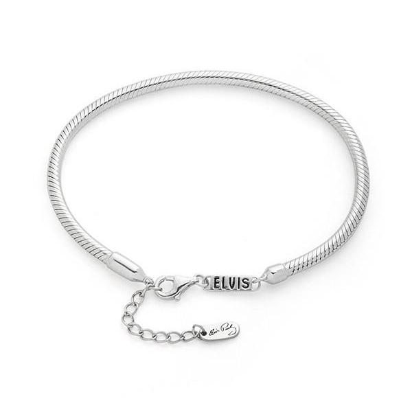 Graceland Sterling Silver Elvis Presley Bead Bracelet