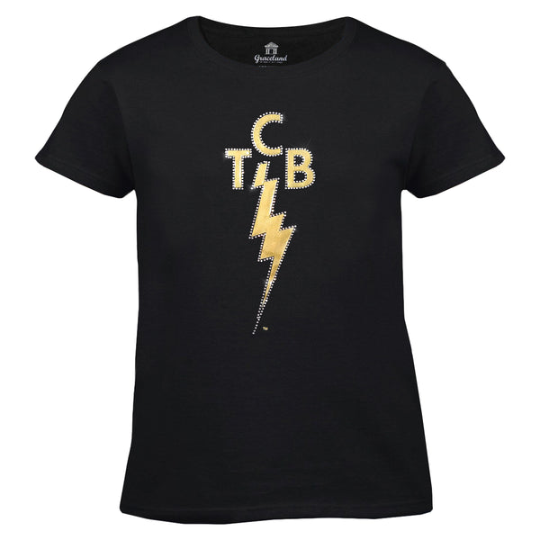 graceland TCB Foil and Rhinestone Embellished Women's T-Shirt