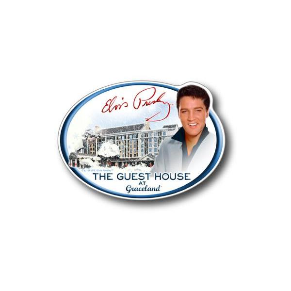 graceland The Guest House At Graceland Christmas Glitter Magnet
