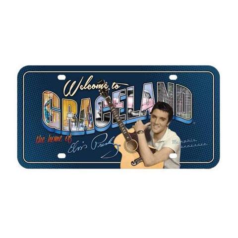 graceland Welcome To Graceland Postcard Inspired License Plate