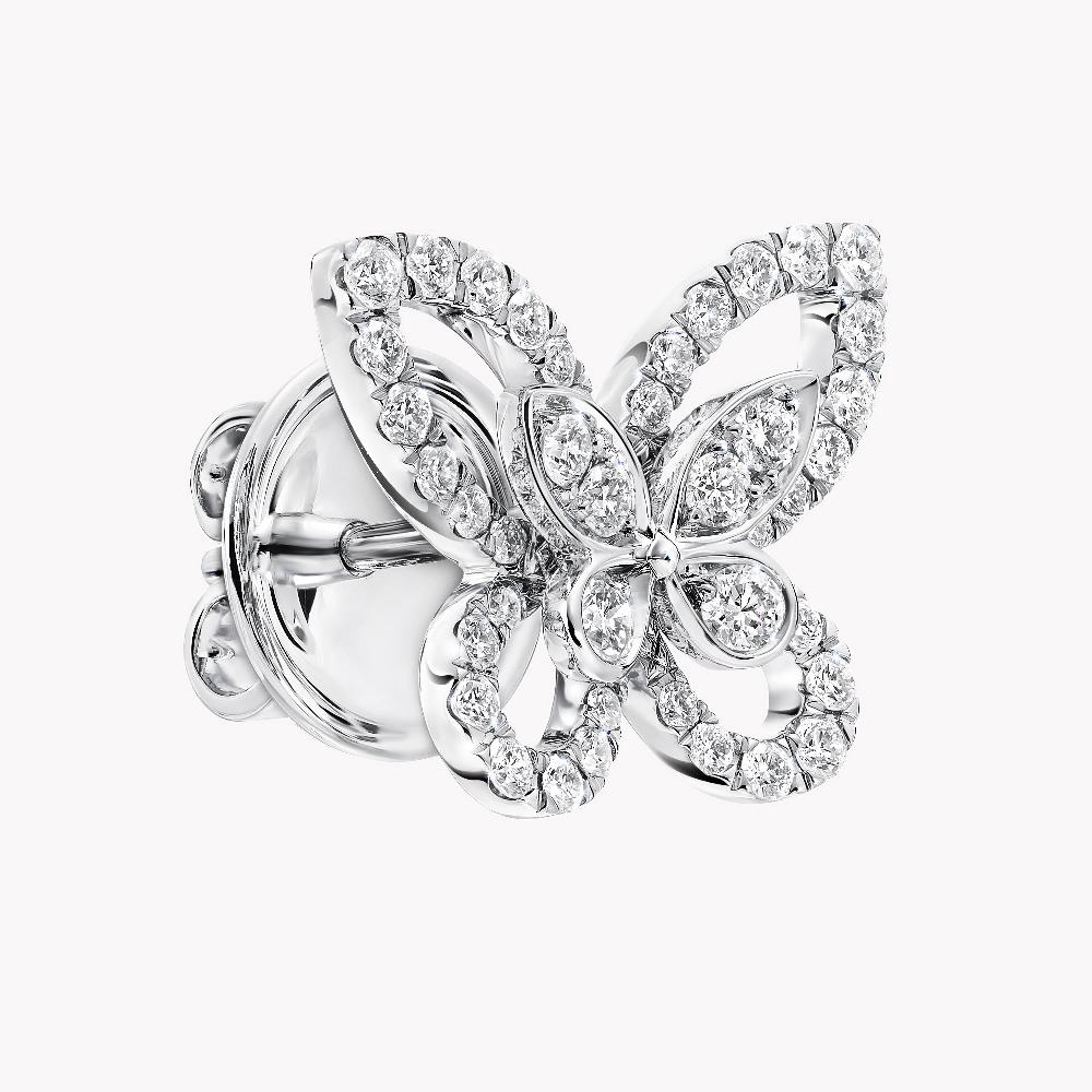Graff Fragrances Butterfly Silhouette Diamond Mini Stud Earrings