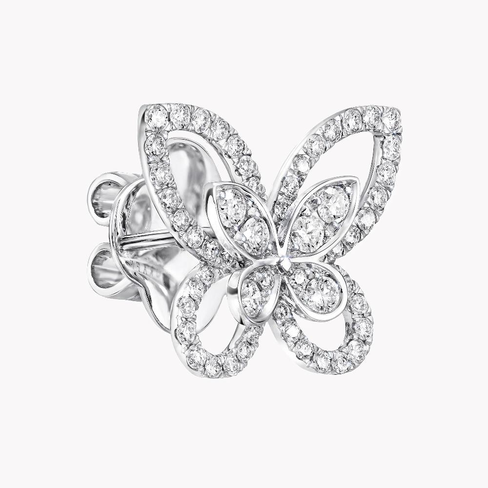 Graff Fragrances Butterfly Silhouette Diamond Stud Earrings