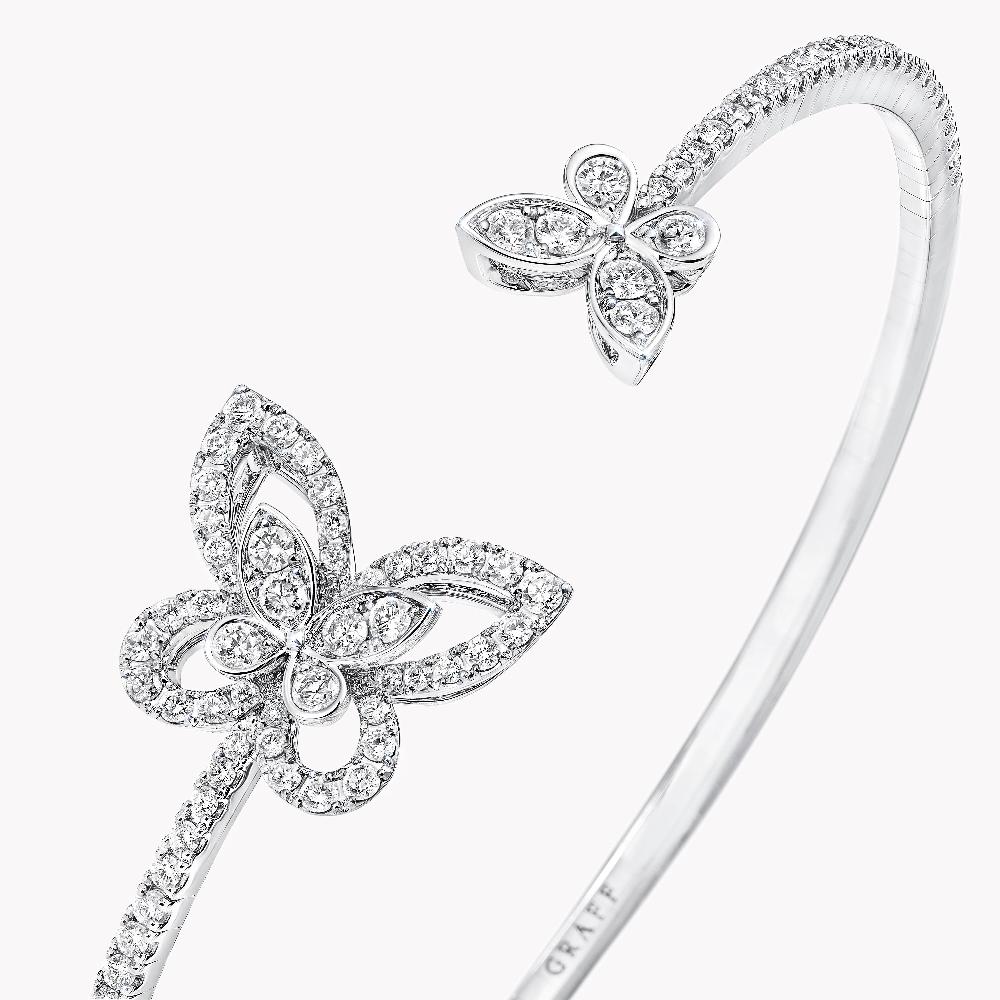 Graff Fragrances Butterfly Silhouette Open Diamond Bangle