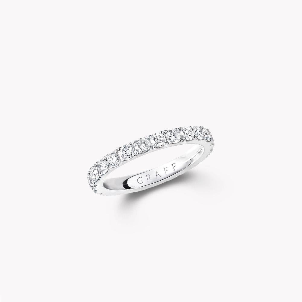 graff fragrances Castle Set Round Diamond Wedding Band