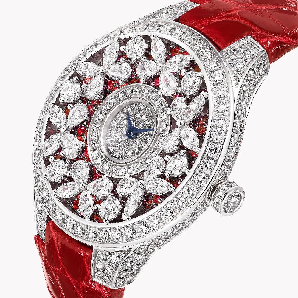 Graff Fragrances Classic Butterfly Diamond And Ruby Watch