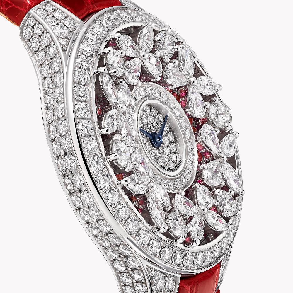Graff Fragrances Classic Butterfly Diamond And Ruby Watch