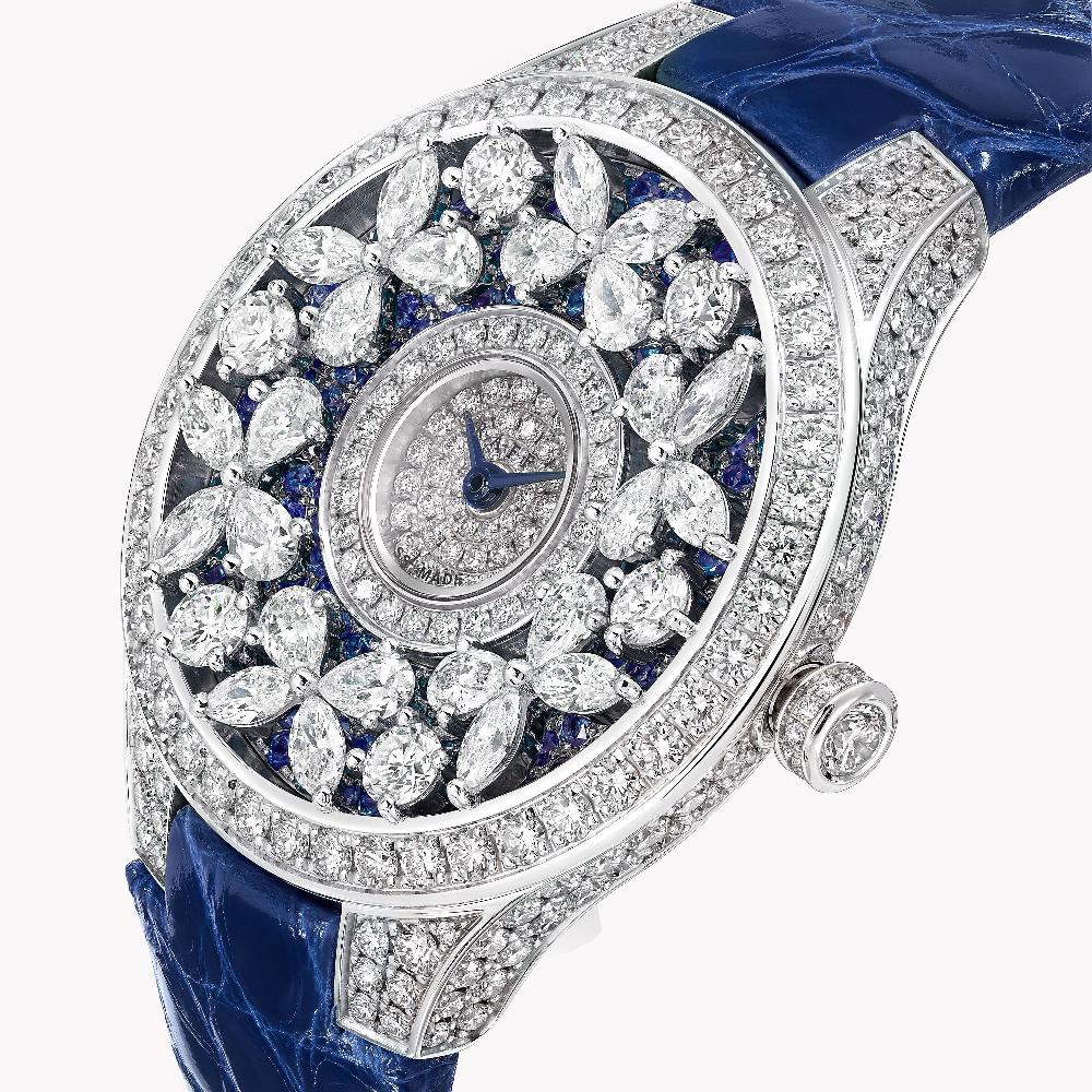 Graff Fragrances Classic Butterfly Diamond And Sapphire Watch