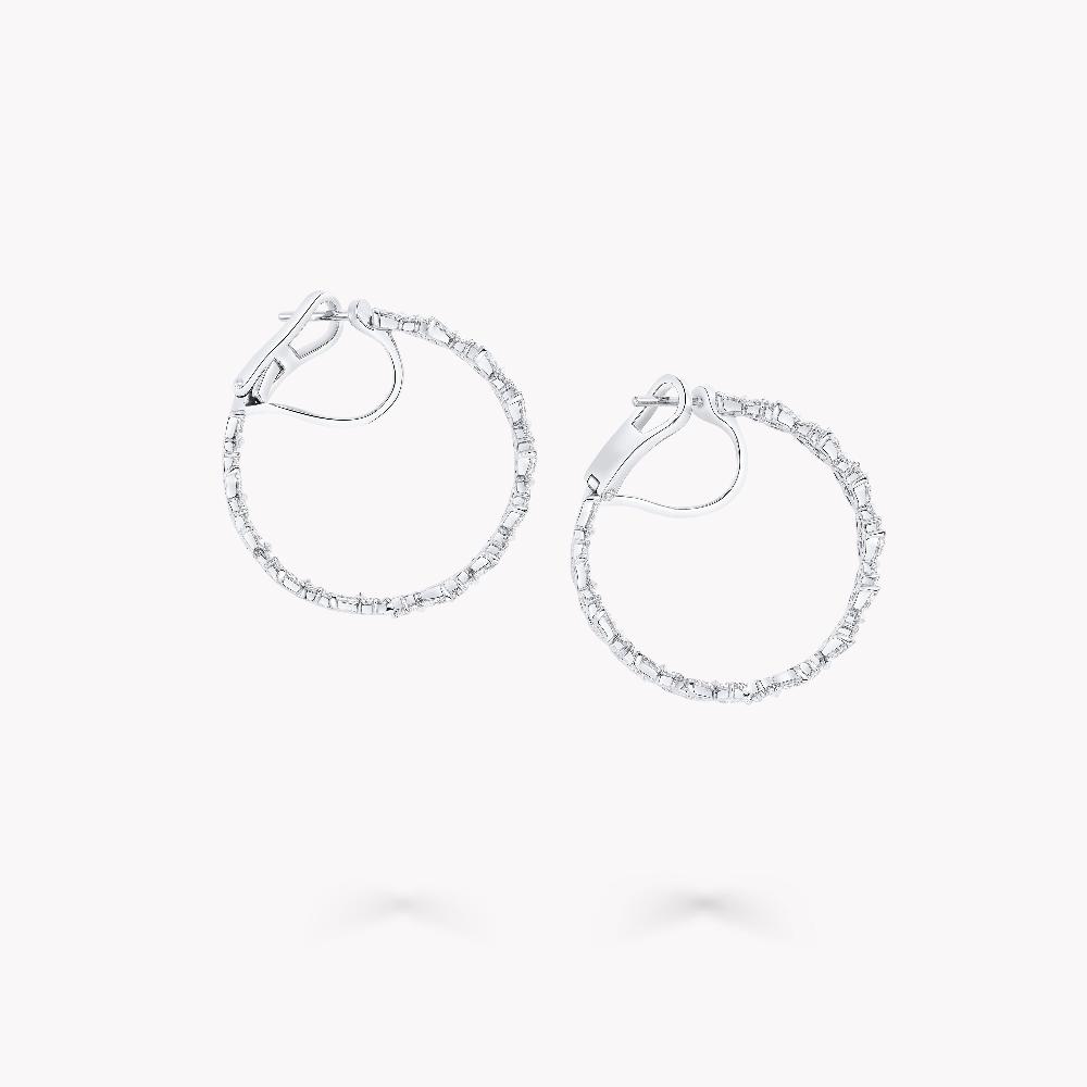 Graff Fragrances Classic Butterfly Diamond Hoop Earrings