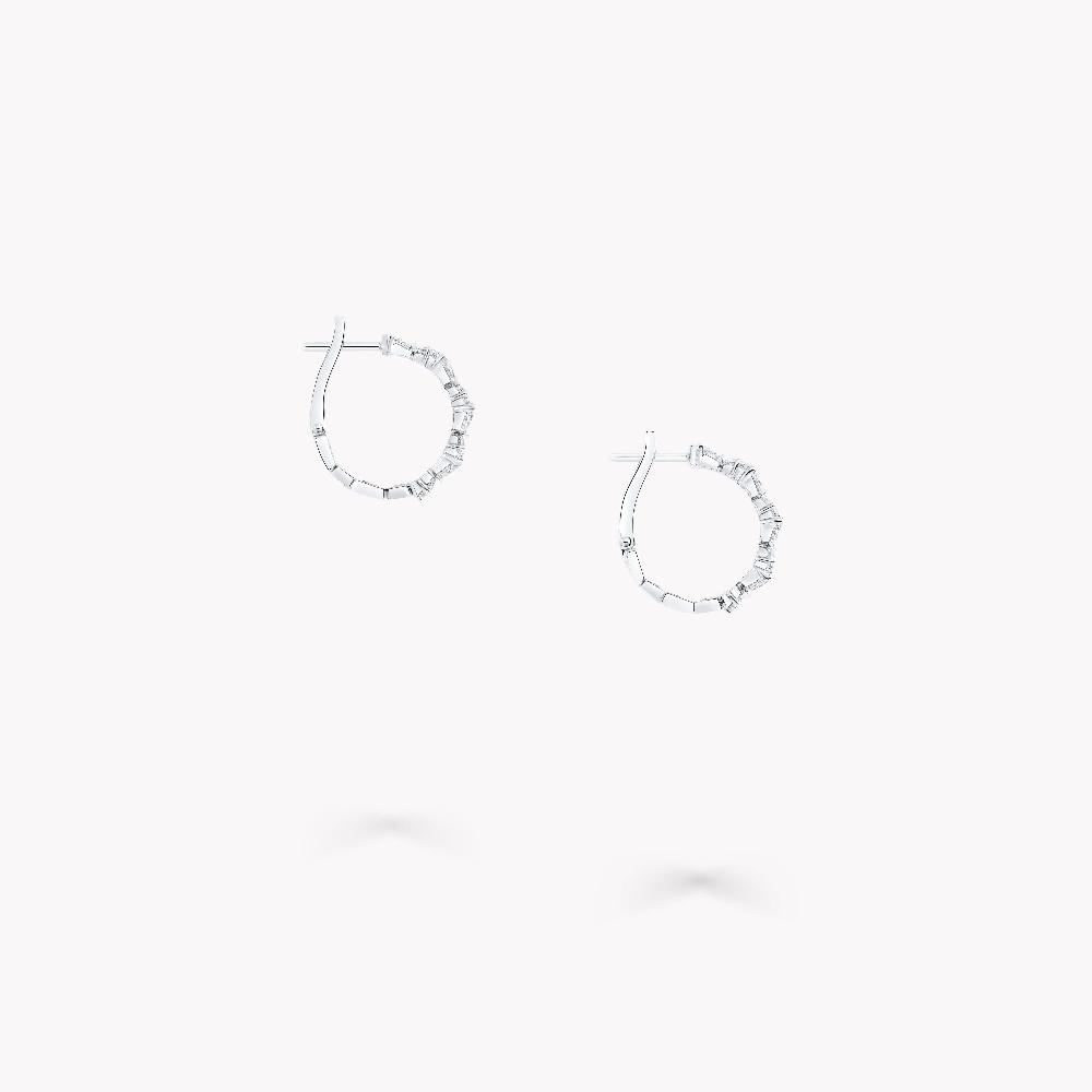 Graff Fragrances Classic Butterfly Diamond Petite Hoop Earrings