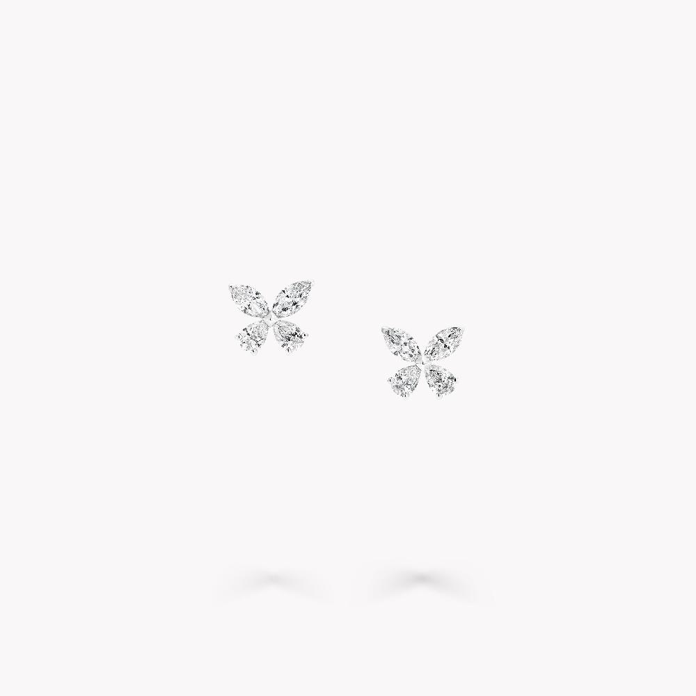 graff fragrances Classic Butterfly Diamond Petite Stud Earrings