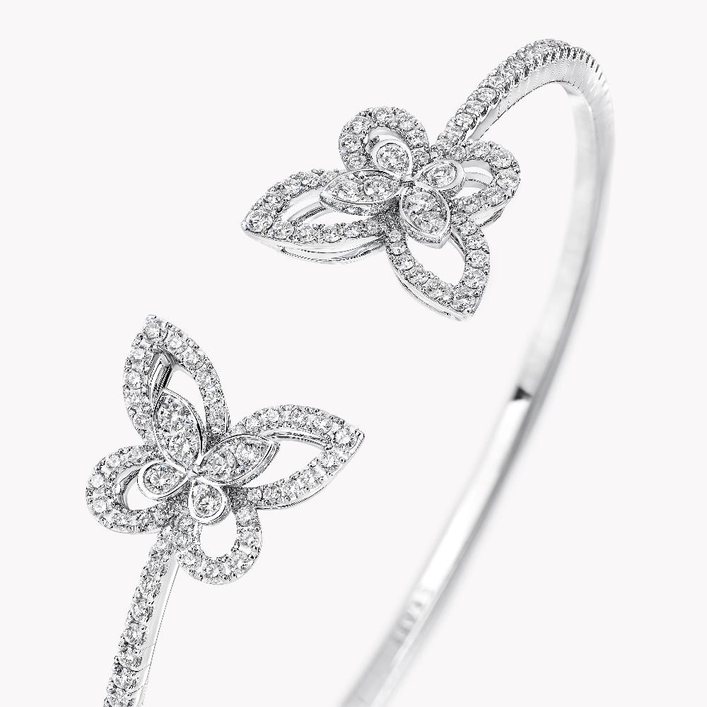Graff Fragrances Double Butterfly Silhouette Diamond Bangle