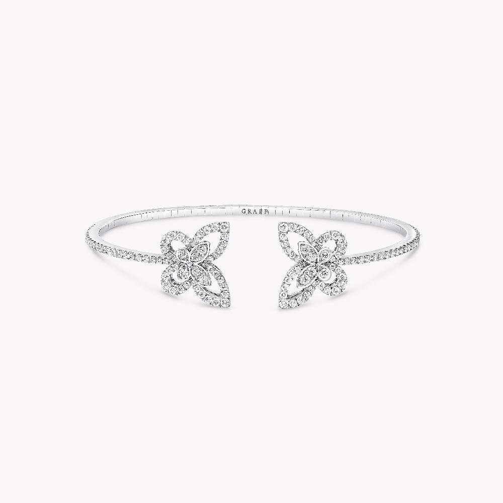 graff fragrances Double Butterfly Silhouette Diamond Bangle