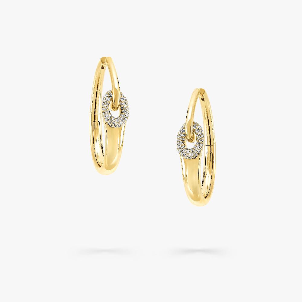 graff fragrances Be Together Diamond Hoop Earrings