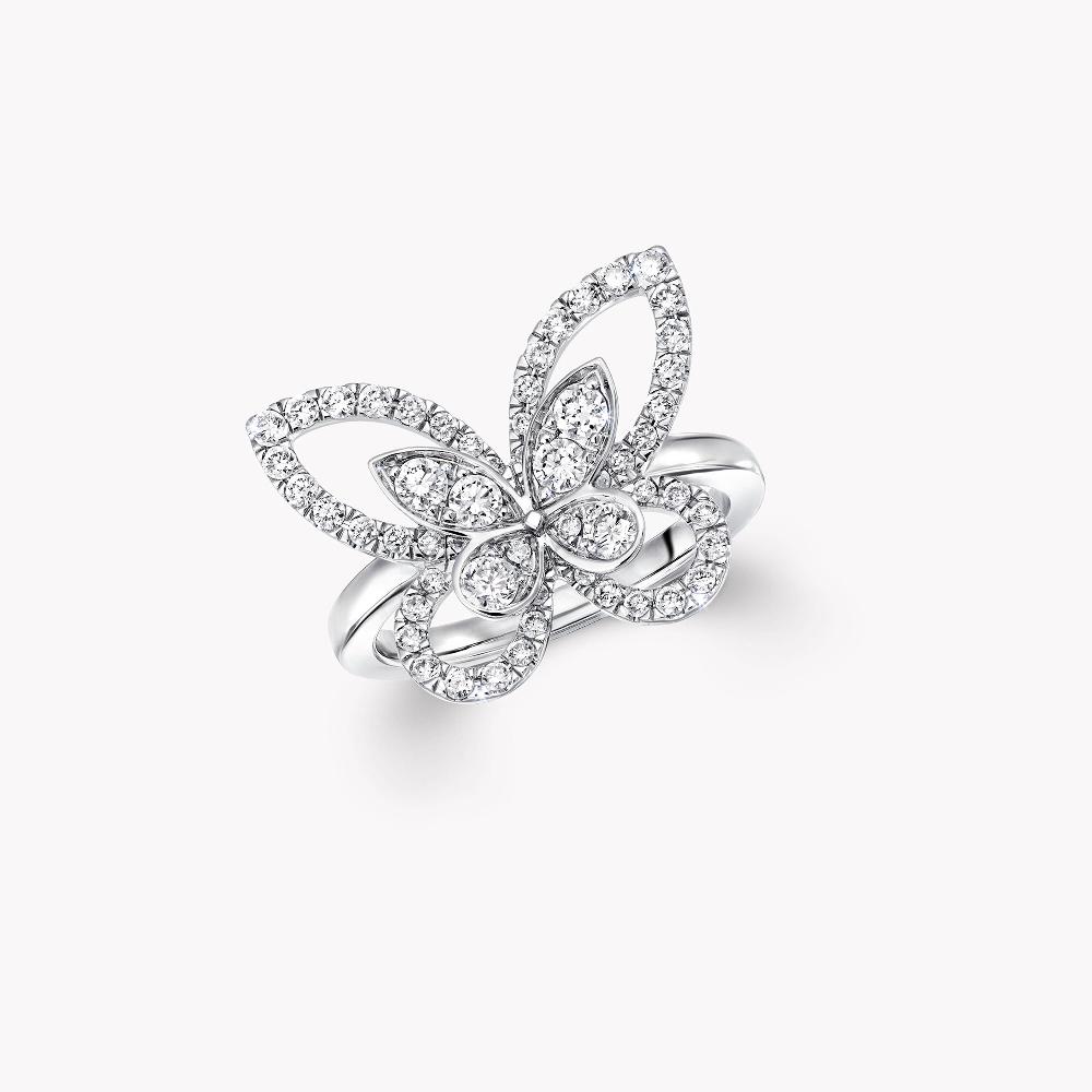 graff fragrances Butterfly Silhouette Diamond Ring