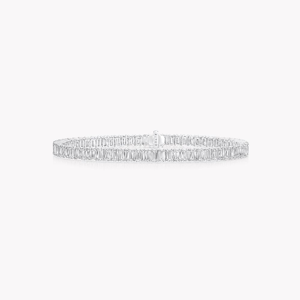 graff fragrances Emerald Cut Diamond Line Bracelet