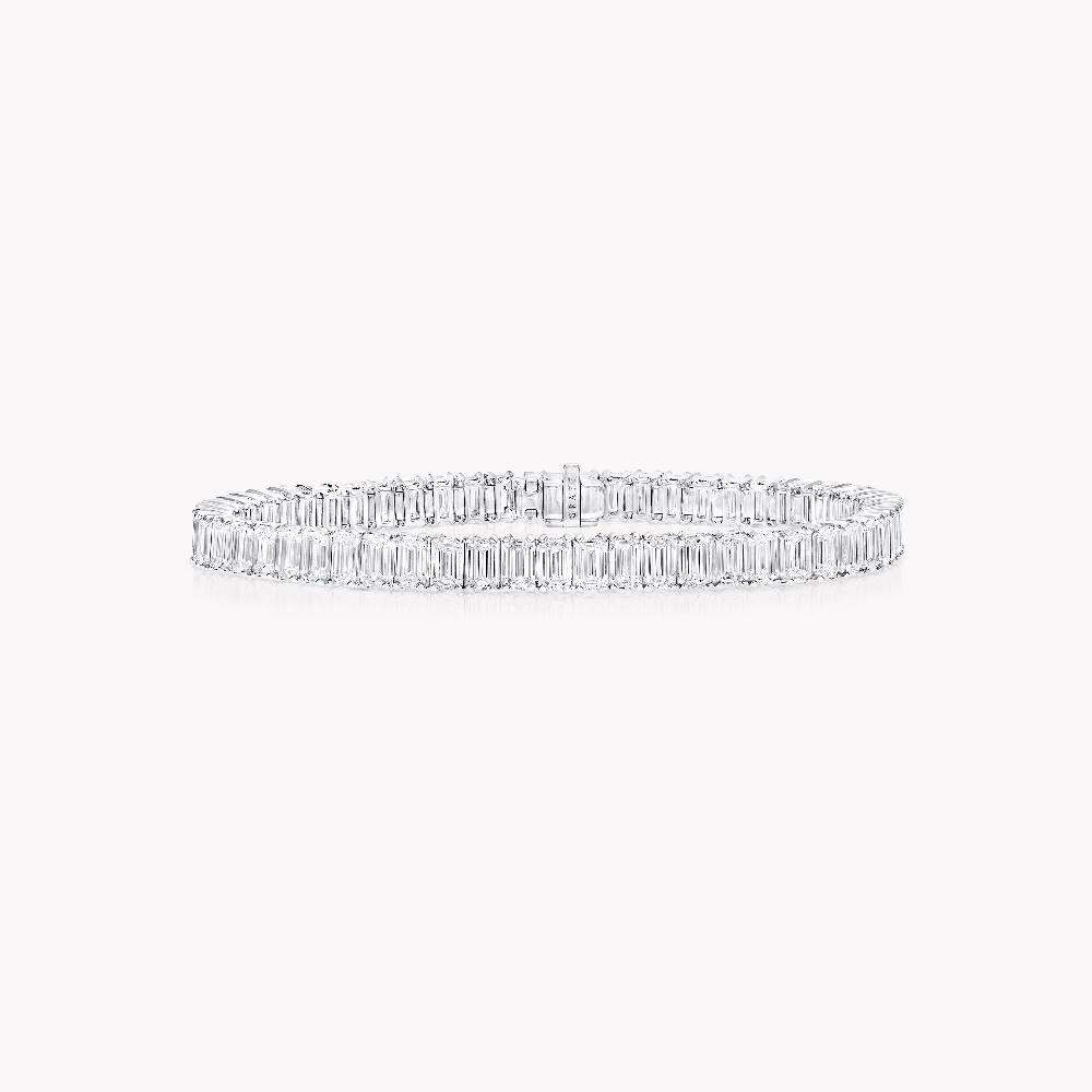 graff fragrances Emerald Cut Diamond Line Bracelet