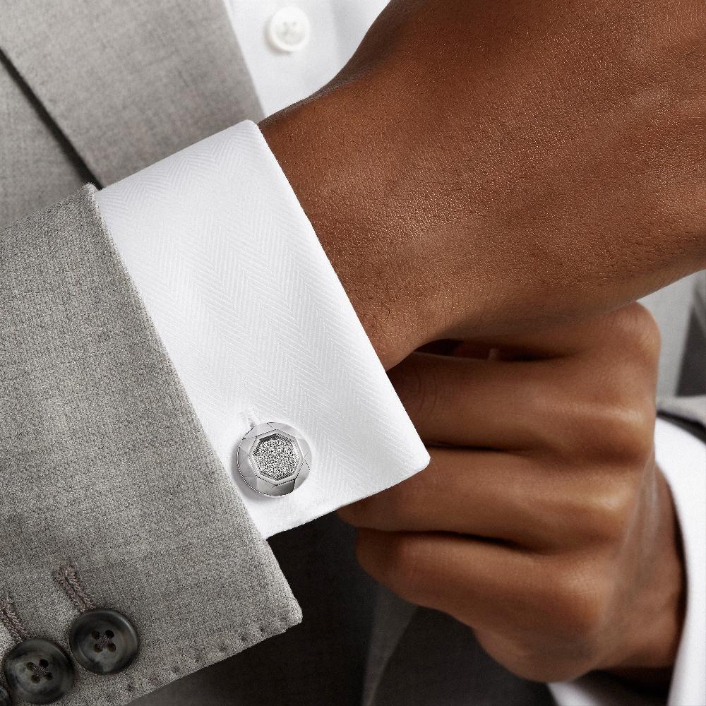 Graff Fragrances Faceted Diamond Cufflinks