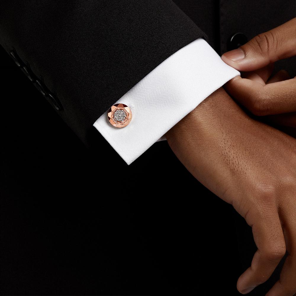 Graff Fragrances Faceted Diamond Cufflinks