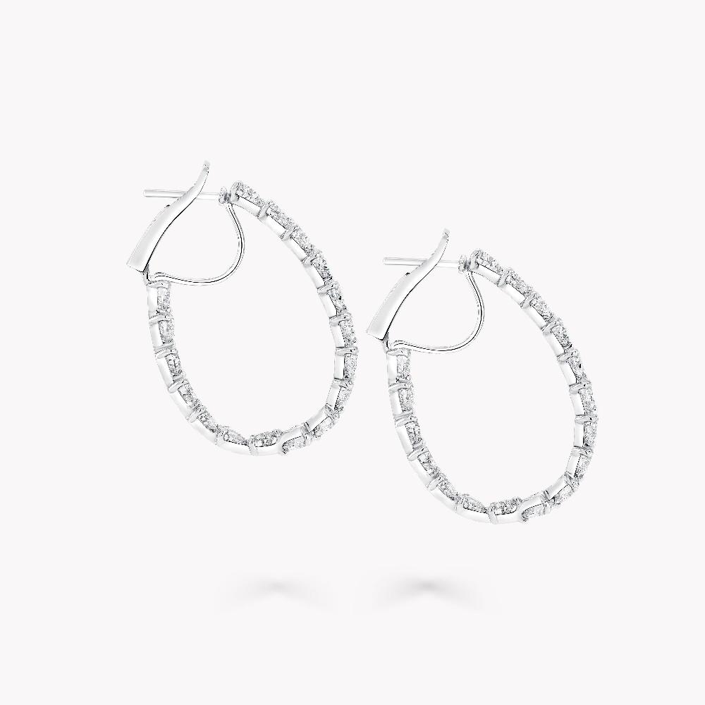 Graff Fragrances Heart Shape Diamond Hoop Earrings