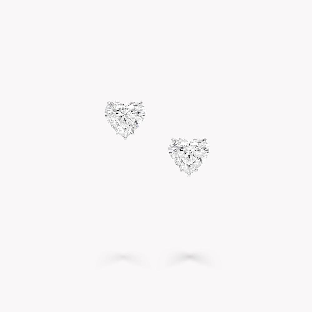 graff fragrances Heart Shape Diamond Stud Earrings