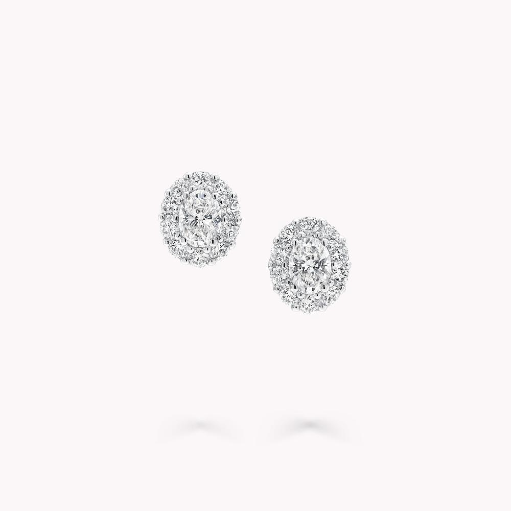 graff fragrances Icon Oval Diamond Stud Earrings