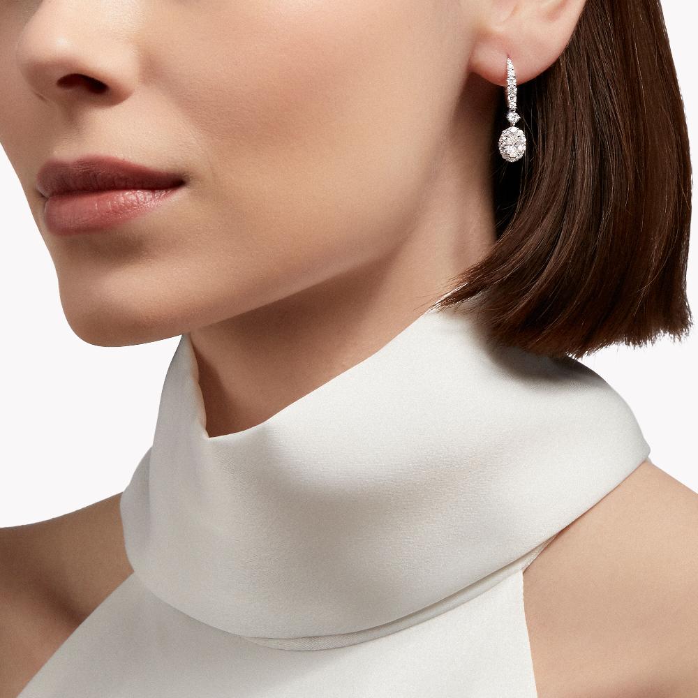 Graff Fragrances Icon Oval Shape Diamond Earrings