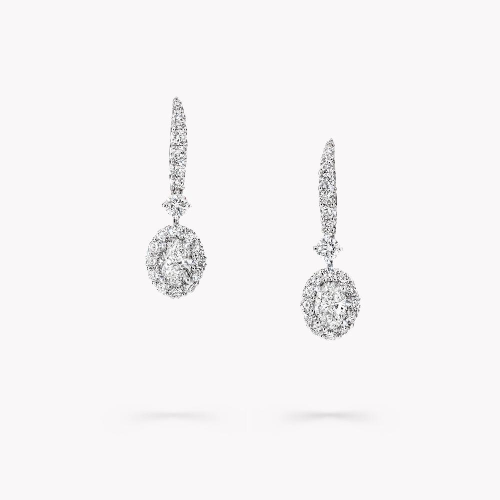 graff fragrances Icon Oval Shape Diamond Earrings