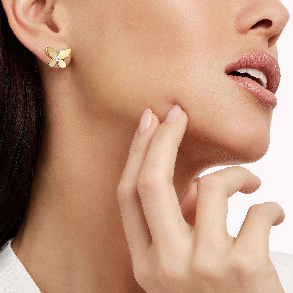 Graff Fragrances Mini Butterfly Stud Earrings