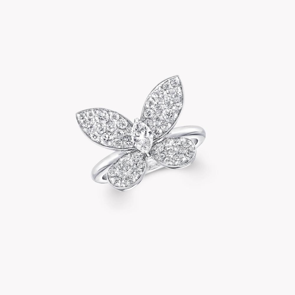 graff fragrances Pavé Butterfly Diamond Ring